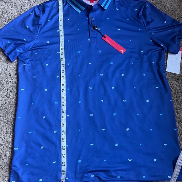 Redvanly Blue Golf Polo Shirt 4 Way Stretch Performance Large - Picture 7 of 8